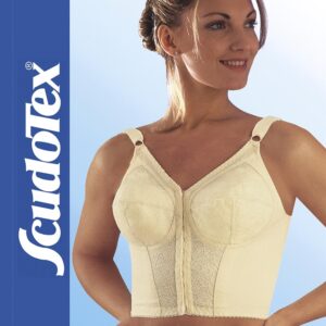 SCUDOTEX 918 REGGISENO COTTON MODEL A BUSTINO APERTURA ANTERIORE RINFORZATO CON STECCHE FLESSIBILI