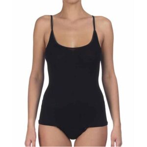 Top Oscalito in maglia rasata in Lana Merino con profili in raso