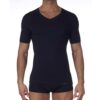 1576 Maglia manica corta in micromodal scollo a V Oscalito Uomo